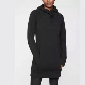 Athleta Victory Grey/Black Stripe Hoodie Dress Size XS